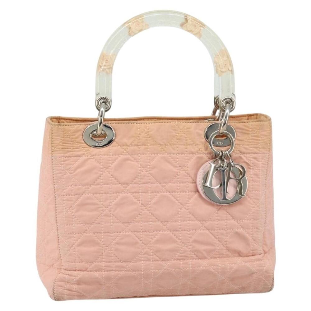 Dior Nylon Lady Dior Handbag Pink